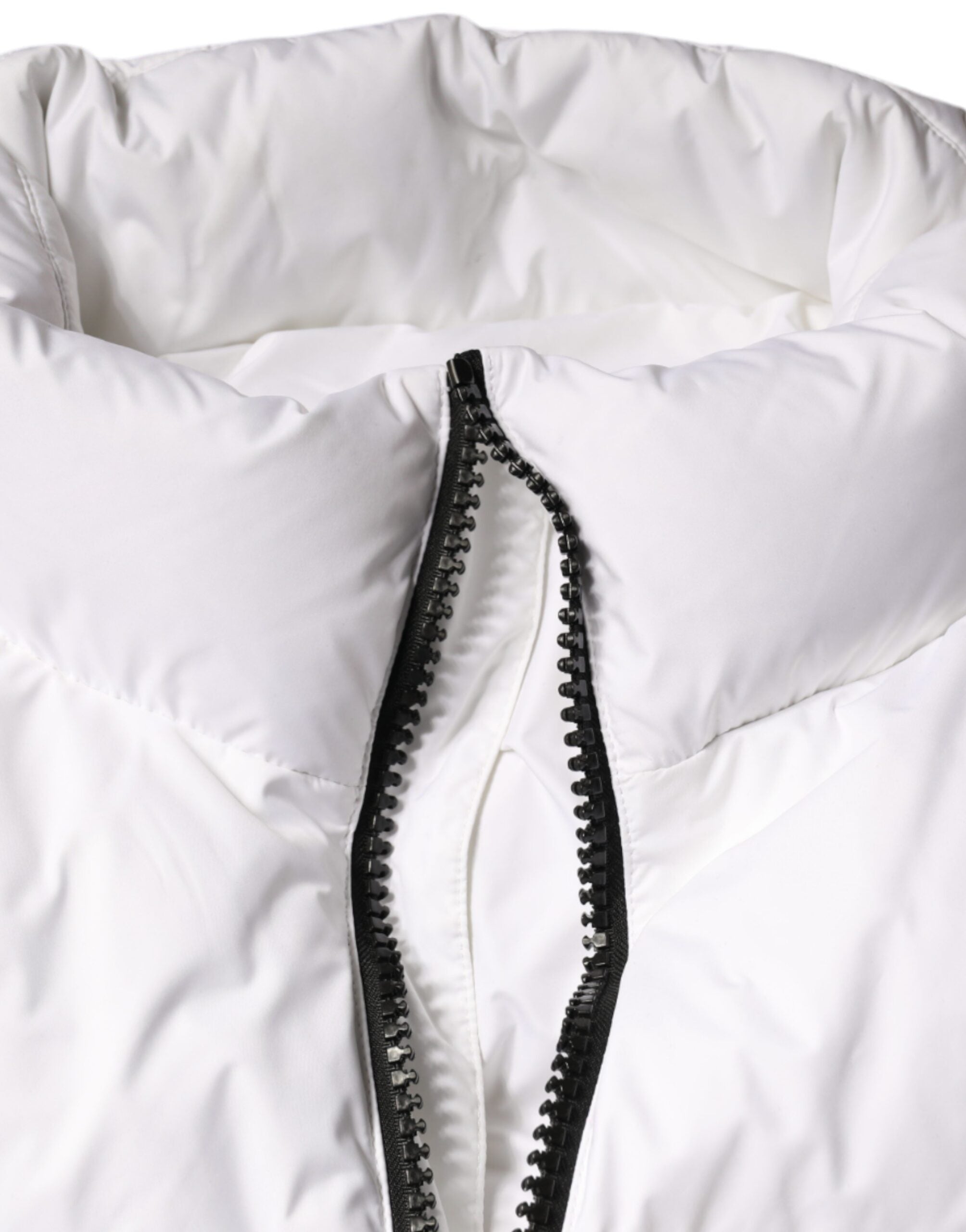 Dolce & Gabbana White Puffer Quilted Full Zip Coat Jacket -   -  Dolce & Gabbana. Dolce & Gabbana White Puffer Quilted Full Zip Coat Jacket -   -  Dolce & Gabbana.