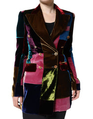 Dolce & Gabbana Multicolor Double Breasted Patchwork Blazer Jacket -   -  Dolce & Gabbana.