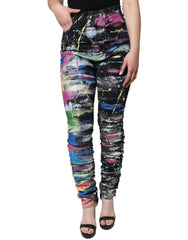 Dolce & Gabbana Multicolor Splatter Paint Cotton Skinny Denim Jeans -   -  Dolce & Gabbana.
