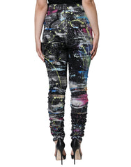 Dolce & Gabbana Multicolor Splatter Paint Cotton Skinny Denim Jeans -   -  Dolce & Gabbana.