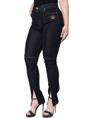 Dolce & Gabbana Black Cotton Blend Skinny Denim Jeans -   -  Dolce & Gabbana.