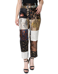 Dolce & Gabbana Multicolor Patchwork Jacquard High Waist Pants -   -  Dolce & Gabbana.