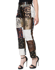 Dolce & Gabbana Multicolor Patchwork Jacquard High Waist Pants -   -  Dolce & Gabbana.