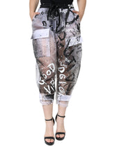 Dolce & Gabbana White See Through Logo Cropped Cargo Pants -   -  Dolce & Gabbana.