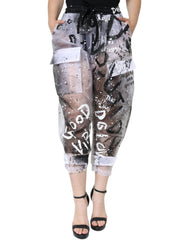 Dolce & Gabbana White See Through Logo Cropped Cargo Pants -   -  Dolce & Gabbana.