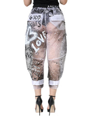Dolce & Gabbana White See Through Logo Cropped Cargo Pants -   -  Dolce & Gabbana.