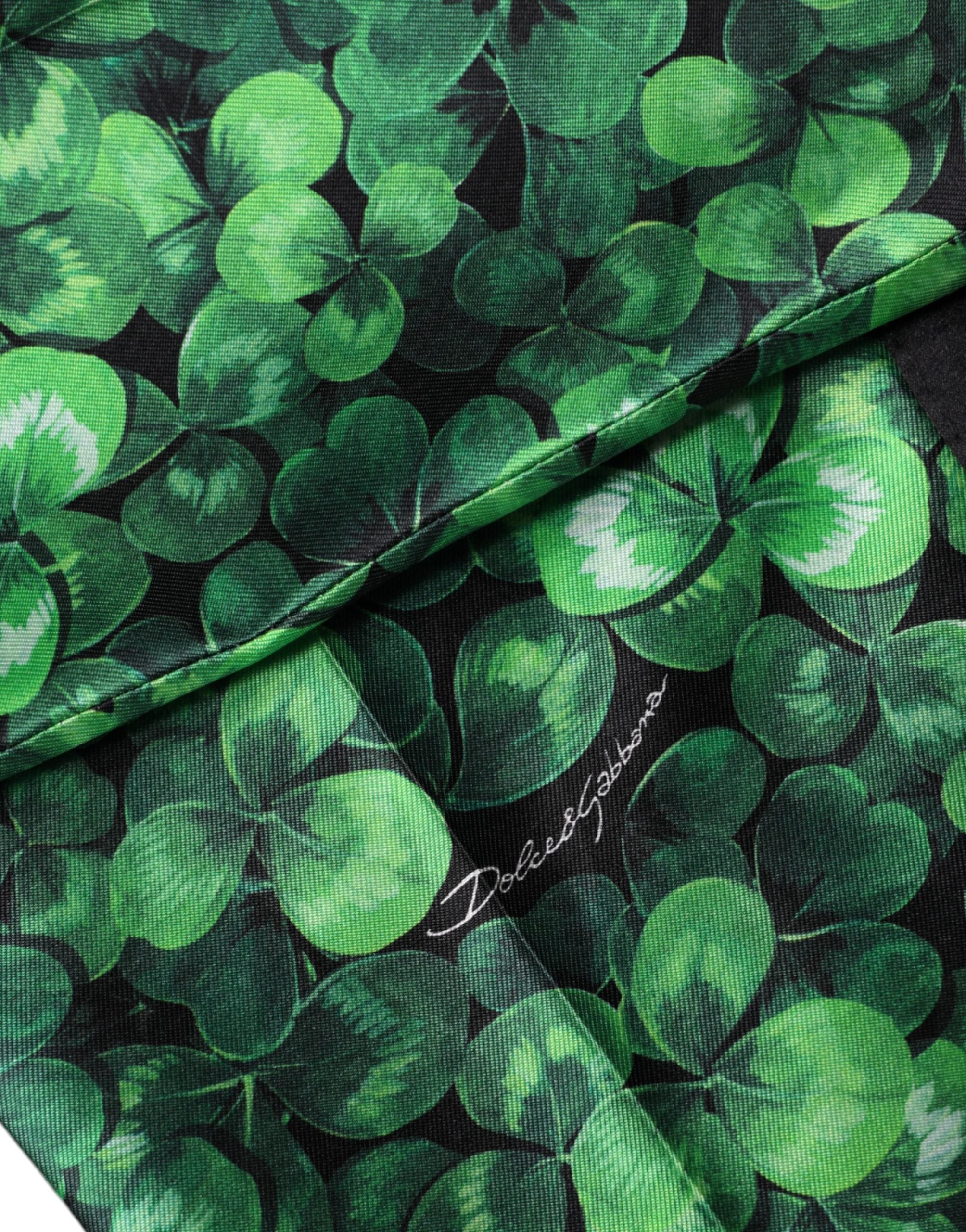 Dolce & Gabbana Green Clover Silk Satin High Waist Tapered Pants -   -  Dolce & Gabbana. Dolce & Gabbana Green Clover Silk Satin High Waist Tapered Pants -   -  Dolce & Gabbana.