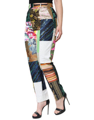 Dolce & Gabbana Multicolor Patchwork Jacquard High Waist Pants -   -  Dolce & Gabbana.