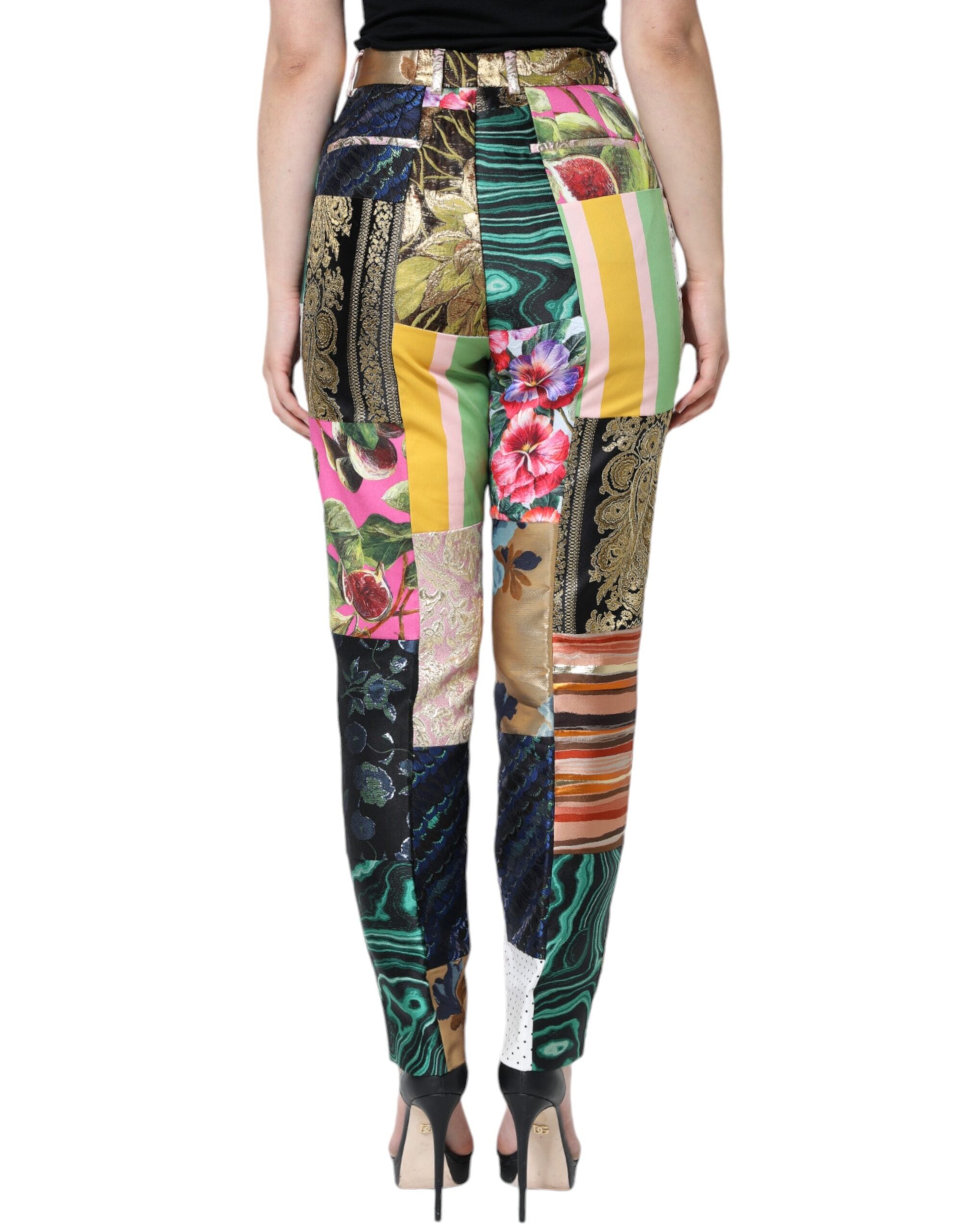 Dolce & Gabbana Multicolor Patchwork Jacquard High Waist Pants -   -  Dolce & Gabbana. Dolce & Gabbana Multicolor Patchwork Jacquard High Waist Pants -   -  Dolce & Gabbana.