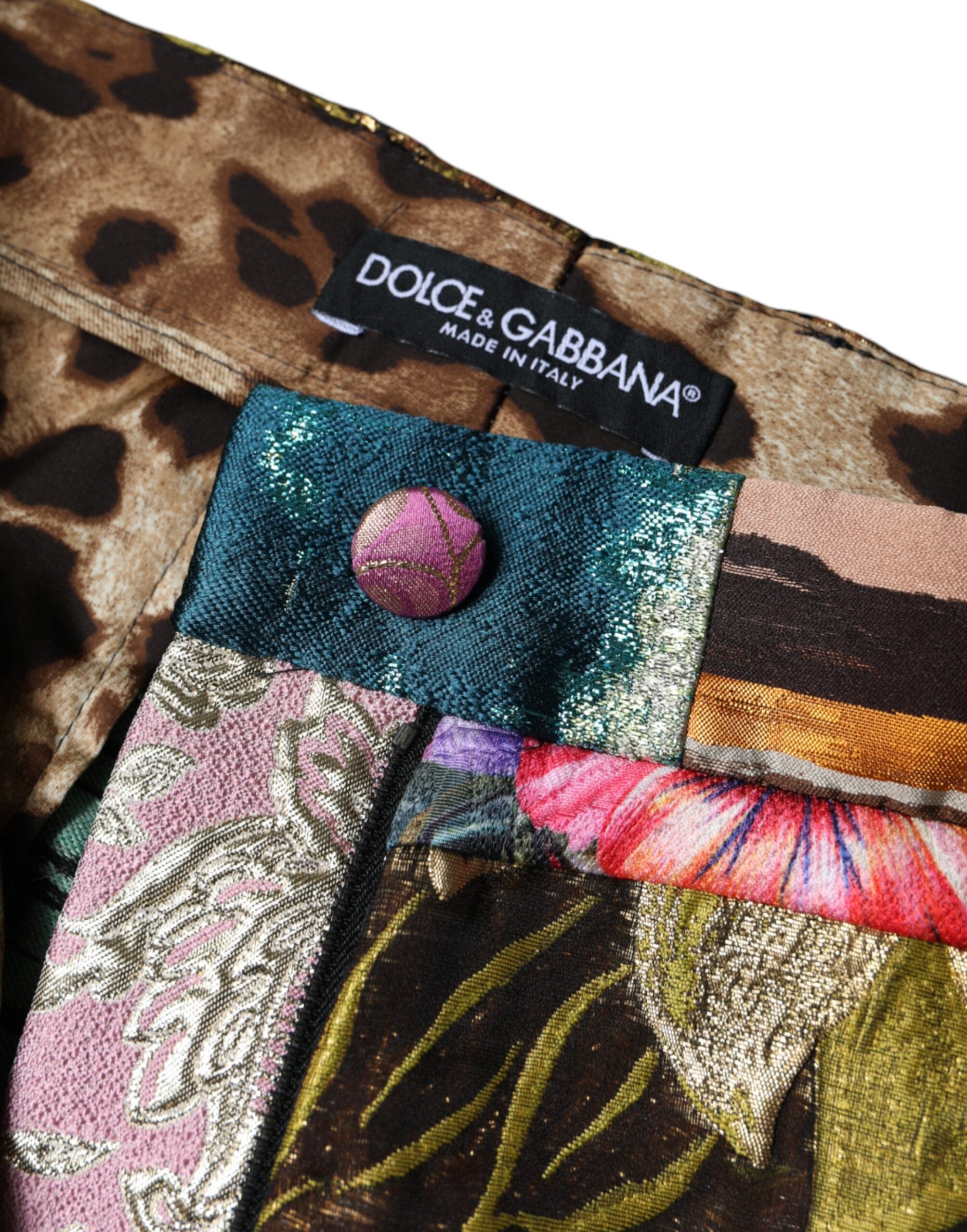 Dolce & Gabbana Multicolor Patchwork Jacquard High Waist Pants -   -  Dolce & Gabbana. Dolce & Gabbana Multicolor Patchwork Jacquard High Waist Pants -   -  Dolce & Gabbana.