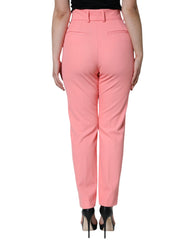 Dolce & Gabbana Rose Pink Polyester High Waist Tapered Pants -   -  Dolce & Gabbana.