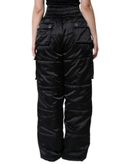 Dolce & Gabbana Black Quilted High Waist Women Boot Cut Pants -   -  Dolce & Gabbana.