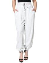 Dolce & Gabbana White Nylon Jogger Sweatpants Pants -   -  Dolce & Gabbana.
