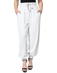 Dolce & Gabbana White Nylon Jogger Sweatpants Pants -   -  Dolce & Gabbana.