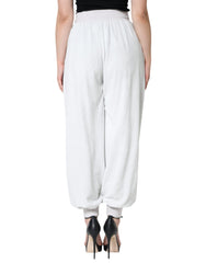 Dolce & Gabbana White Nylon Jogger Sweatpants Pants -   -  Dolce & Gabbana.