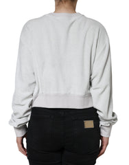 Dolce & Gabbana White Nylon Stretch Crew Neck Pullover Sweater -   -  Dolce & Gabbana.