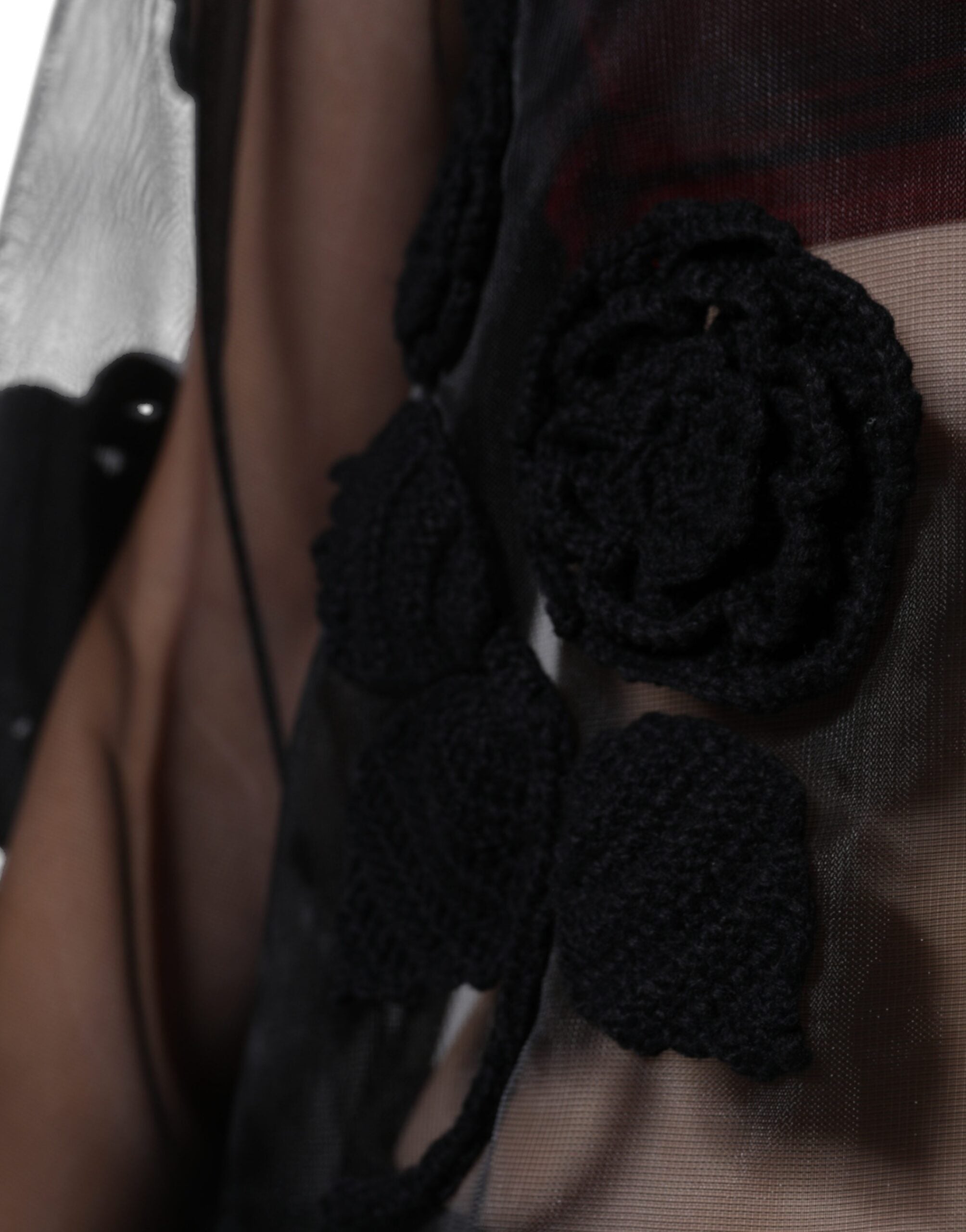 Dolce & Gabbana Black Nylon Mesh Transparent Floral Blouse -   -  Dolce & Gabbana. Dolce & Gabbana Black Nylon Mesh Transparent Floral Blouse -   -  Dolce & Gabbana.