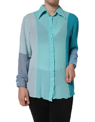 Dolce & Gabbana Multicolor Long Sleeve Button Blouse Top -   -  Dolce & Gabbana.
