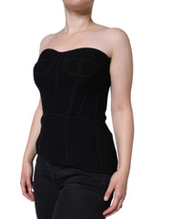 Dolce & Gabbana Black Bustier Sleeveless Corset Blouse Top -   -  Dolce & Gabbana.