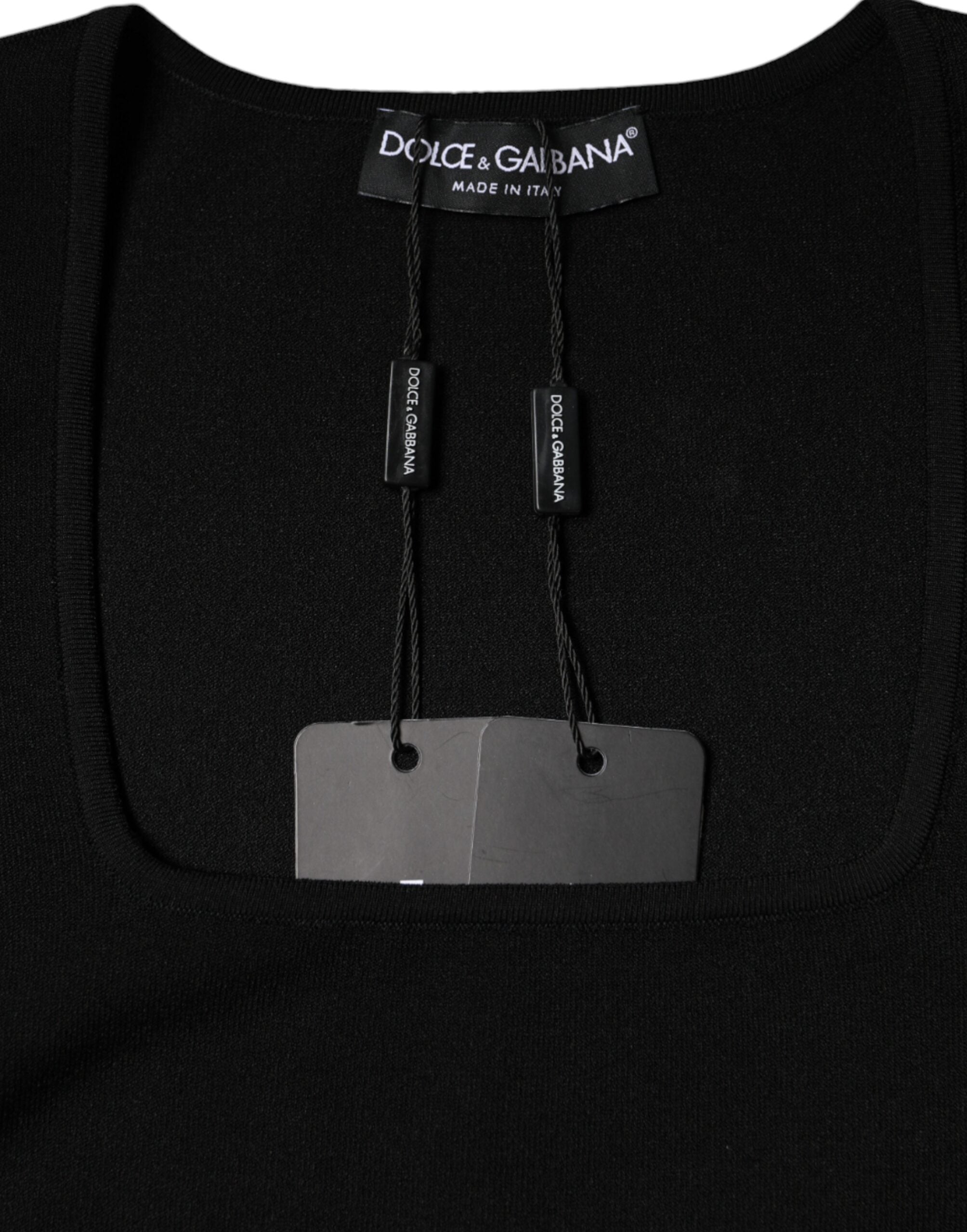 Dolce & Gabbana Black Long Sleeves Blouse Square Neck Top -   -  Dolce & Gabbana. Dolce & Gabbana Black Long Sleeves Blouse Square Neck Top -   -  Dolce & Gabbana.