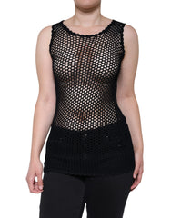 Dolce & Gabbana Black Mesh See Through Sleeveless Tank Top -   -  Dolce & Gabbana.