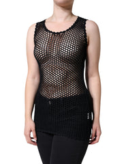 Dolce & Gabbana Black Mesh See Through Sleeveless Tank Top -   -  Dolce & Gabbana.