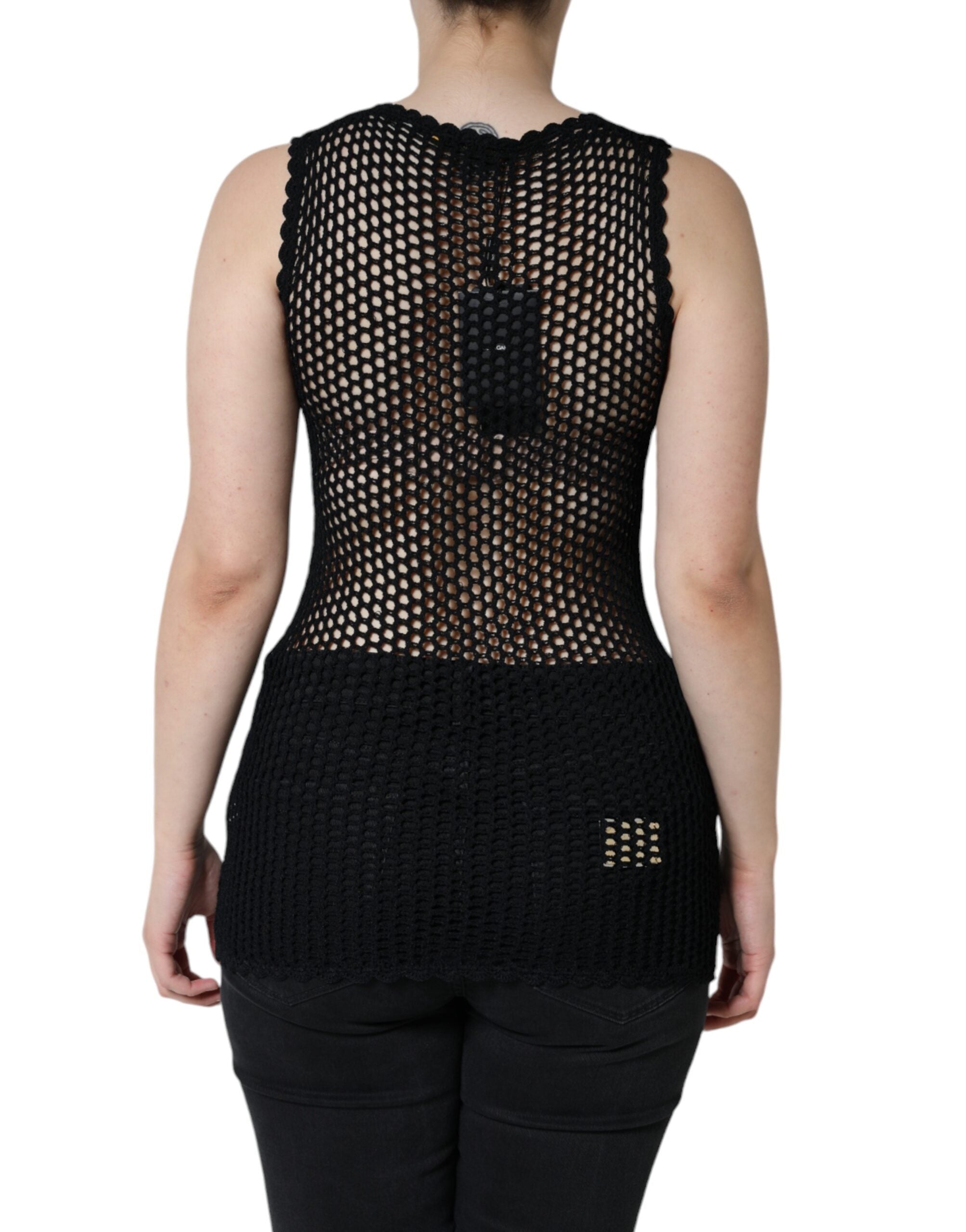 Dolce & Gabbana Black Mesh See Through Sleeveless Tank Top -   -  Dolce & Gabbana. Dolce & Gabbana Black Mesh See Through Sleeveless Tank Top -   -  Dolce & Gabbana.
