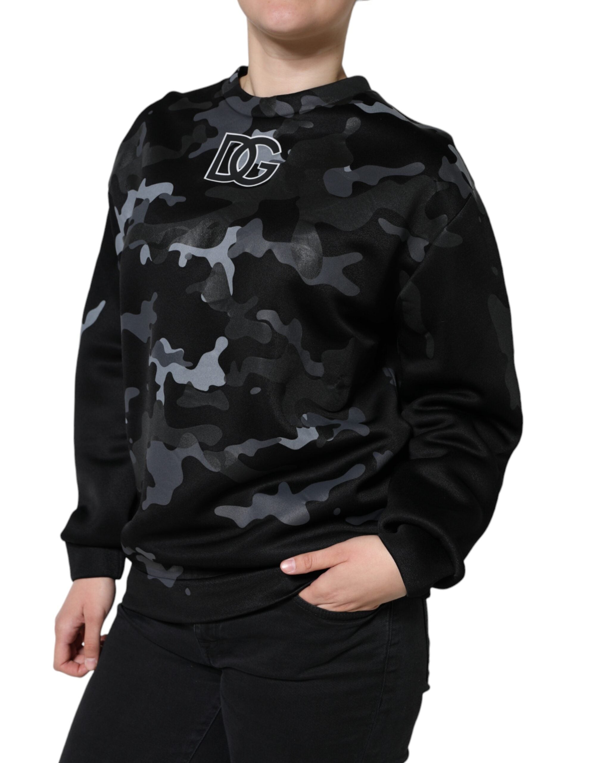 Dolce & Gabbana Black Camouflage Round Neck Sweatshirt Sweater -   -  Dolce & Gabbana. Dolce & Gabbana Black Camouflage Round Neck Sweatshirt Sweater -   -  Dolce & Gabbana.