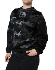 Dolce & Gabbana Black Camouflage Round Neck Sweatshirt Sweater -   -  Dolce & Gabbana.