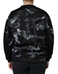 Dolce & Gabbana Black Camouflage Round Neck Sweatshirt Sweater -   -  Dolce & Gabbana.