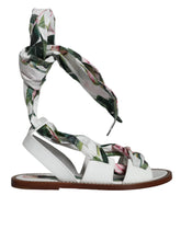 Dolce & Gabbana Multicolor Floral Print Ankle Wrap Sandals Shoes -   -  Dolce & Gabbana.