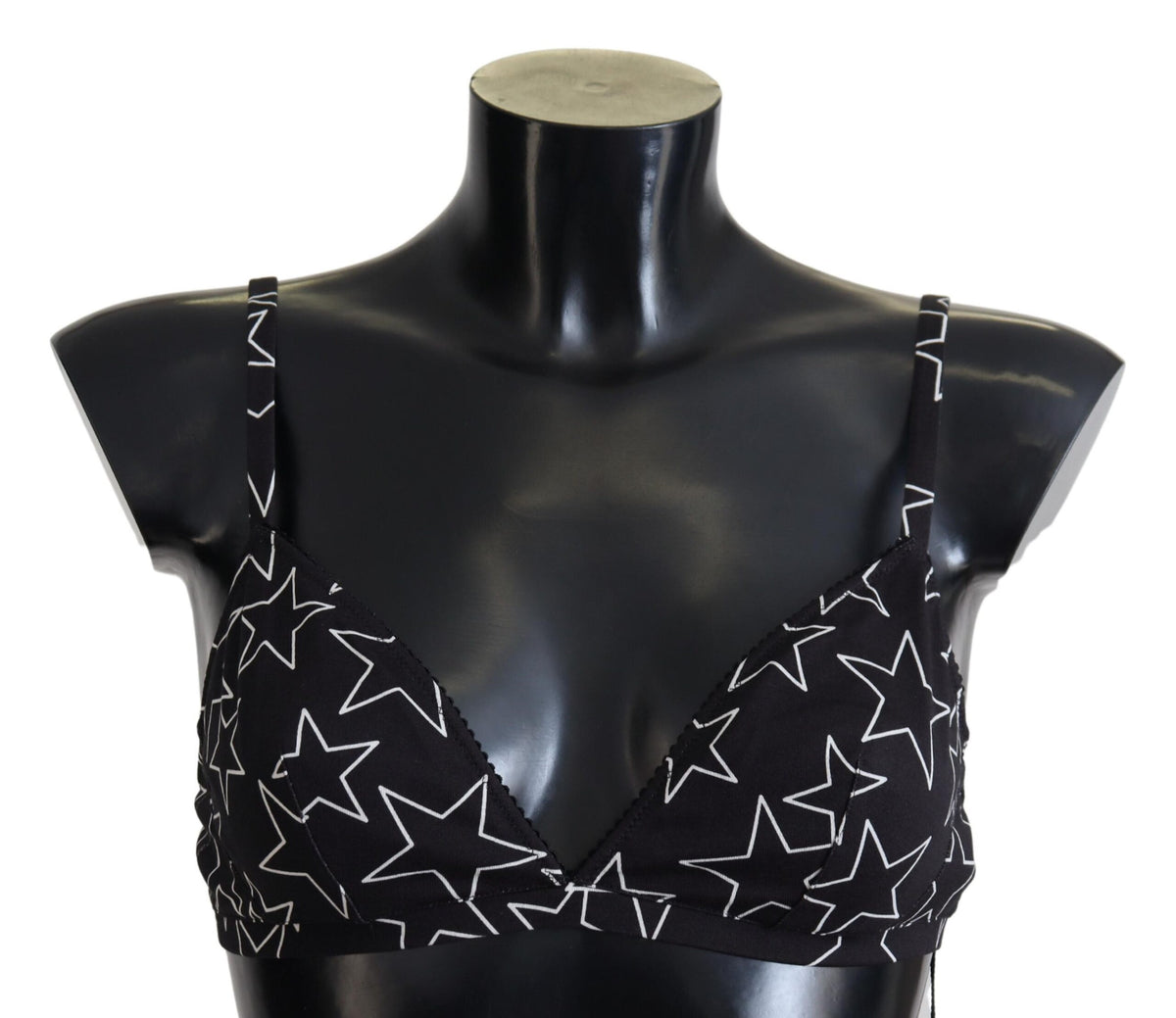 Dolce & Gabbana Black Millennials Star Non Wire Cotton Bra Underwear -   -  Dolce & Gabbana.