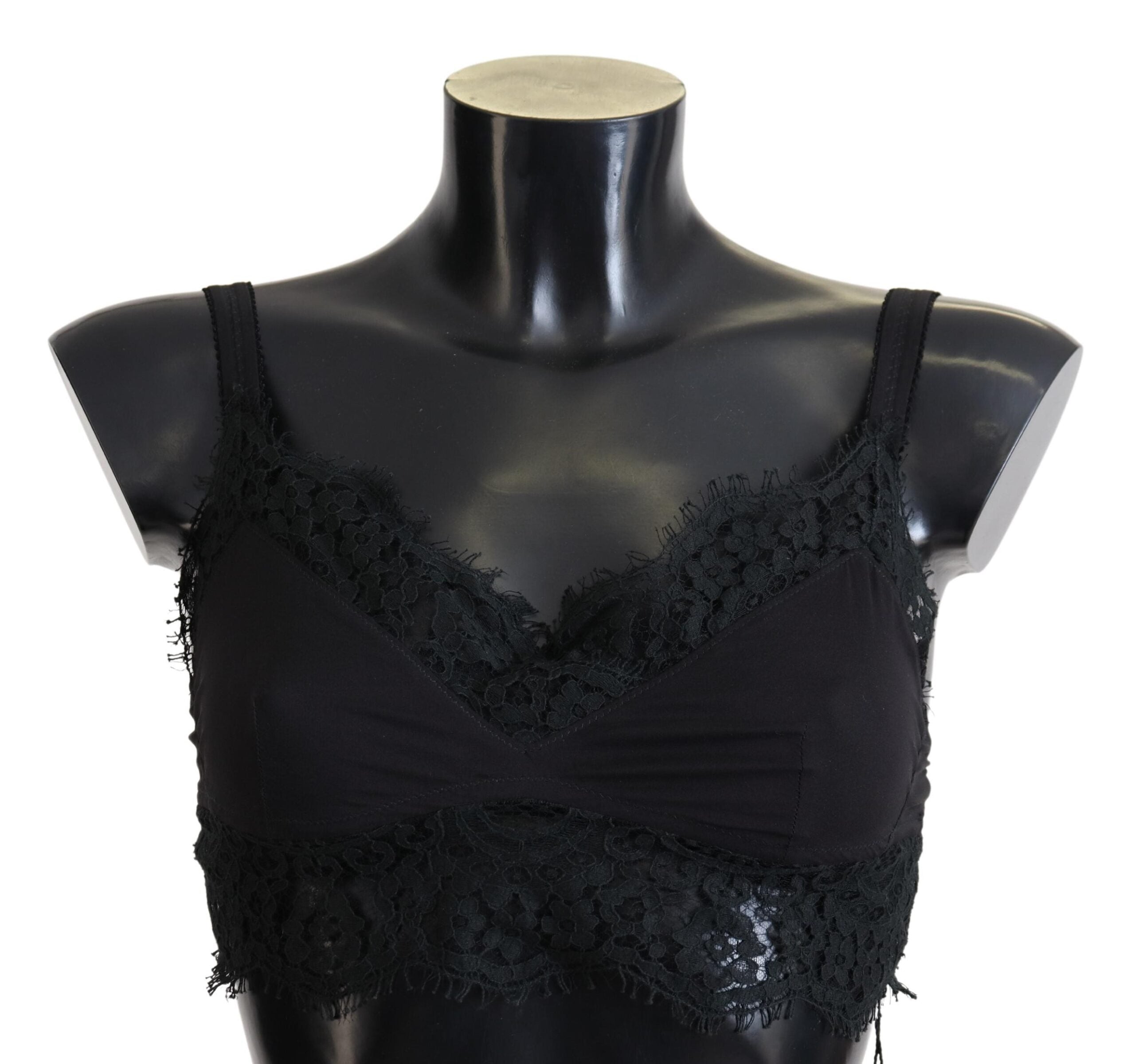 Dolce & Gabbana Black Floral Lace Stretch Bralette Underwear -   -  Dolce & Gabbana. Dolce & Gabbana Black Floral Lace Stretch Bralette Underwear -   -  Dolce & Gabbana.