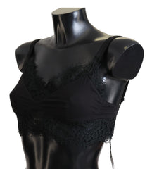 Dolce & Gabbana Black Floral Lace Stretch Bralette Underwear -   -  Dolce & Gabbana.