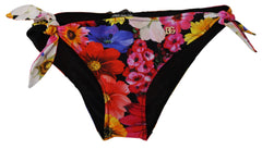 Dolce & Gabbana Black Floral Print Swimsuit Bikini Bottom Swimwear -   -  Dolce & Gabbana.