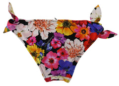 Dolce & Gabbana Black Floral Print Swimsuit Bikini Bottom Swimwear -   -  Dolce & Gabbana.