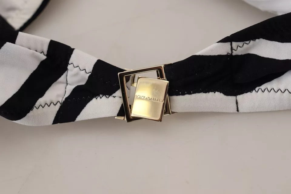 Dolce & Gabbana Black White Zebra Bandeau Swimwear Bikini Top -   -  Dolce & Gabbana. Dolce & Gabbana Black White Zebra Bandeau Swimwear Bikini Top -   -  Dolce & Gabbana.