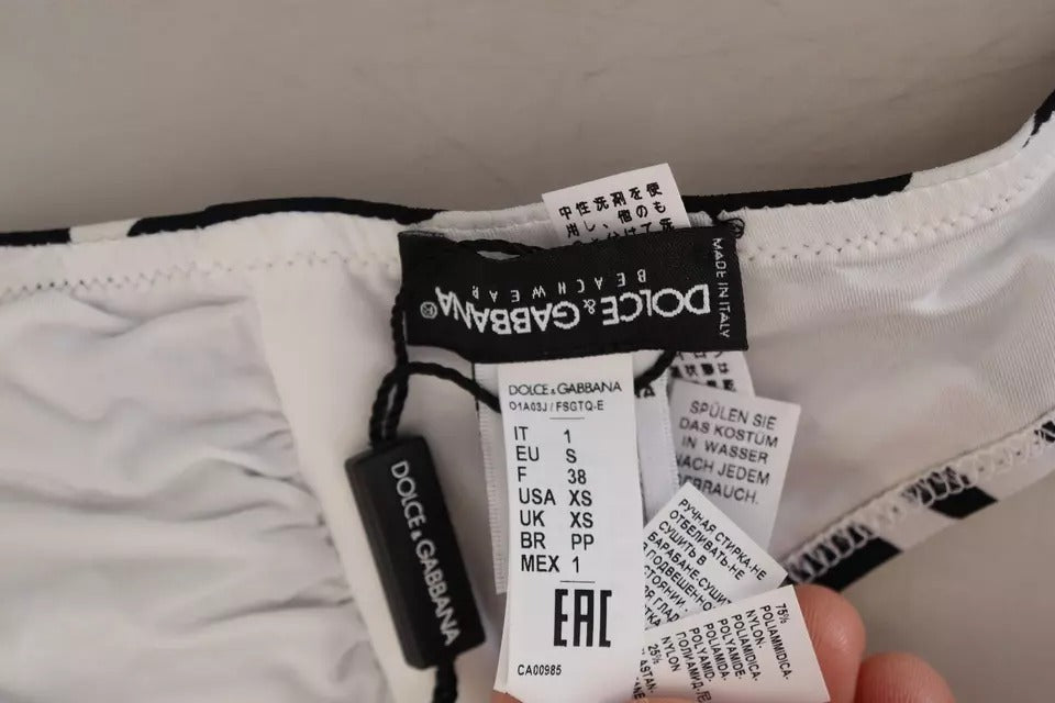 Dolce & Gabbana Black White Zebra Bandeau Swimwear Bikini Top -   -  Dolce & Gabbana. Dolce & Gabbana Black White Zebra Bandeau Swimwear Bikini Top -   -  Dolce & Gabbana.