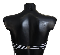 Dolce & Gabbana Black White Zebra Bandeau Swimwear Bikini Top -   -  Dolce & Gabbana.