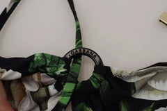 Dolce & Gabbana Black Floral Halter Beachwear Swimwear Bikini Top -   -  Dolce & Gabbana.