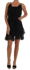 Dolce & Gabbana Black Silk Lace Chemise Dress -   -  Dolce & Gabbana.