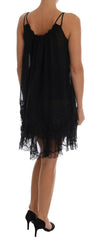 Dolce & Gabbana Black Silk Lace Chemise Dress -   -  Dolce & Gabbana.