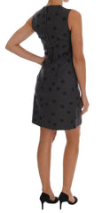 Dolce & Gabbana Gray Polka Dotted Sheath Wool Dress -   -  Dolce & Gabbana.