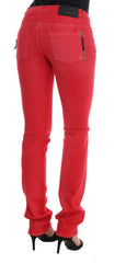 Costume National Red Cotton Stretch Slim Jeans -   -  Costume National.