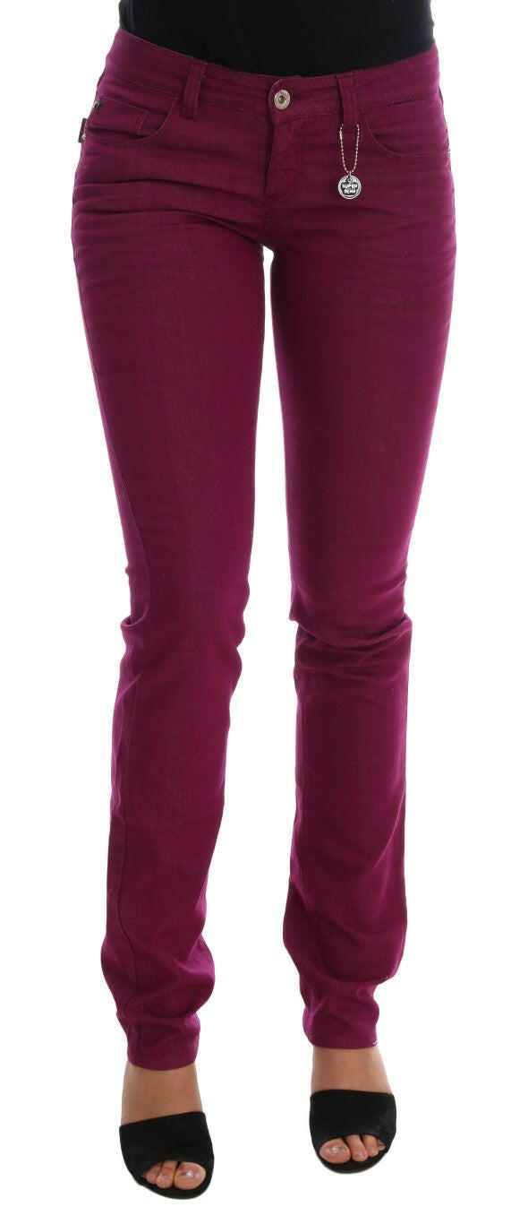 Costume National Purple Cotton Stretch Slim Denim Jeans -   -  Costume National.
