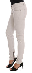 Costume National White Cotton Stretch Slim Jeans -   -  Costume National.