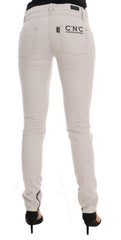 Costume National White Cotton Stretch Slim Jeans -   -  Costume National.