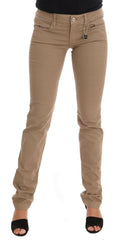 Costume National Beige Cotton Stretch Slim Fit Jeans -   -  Costume National.