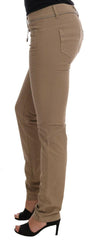 Costume National Beige Cotton Stretch Slim Fit Jeans -   -  Costume National.