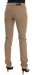 Costume National Beige Cotton Stretch Slim Fit Jeans -   -  Costume National.